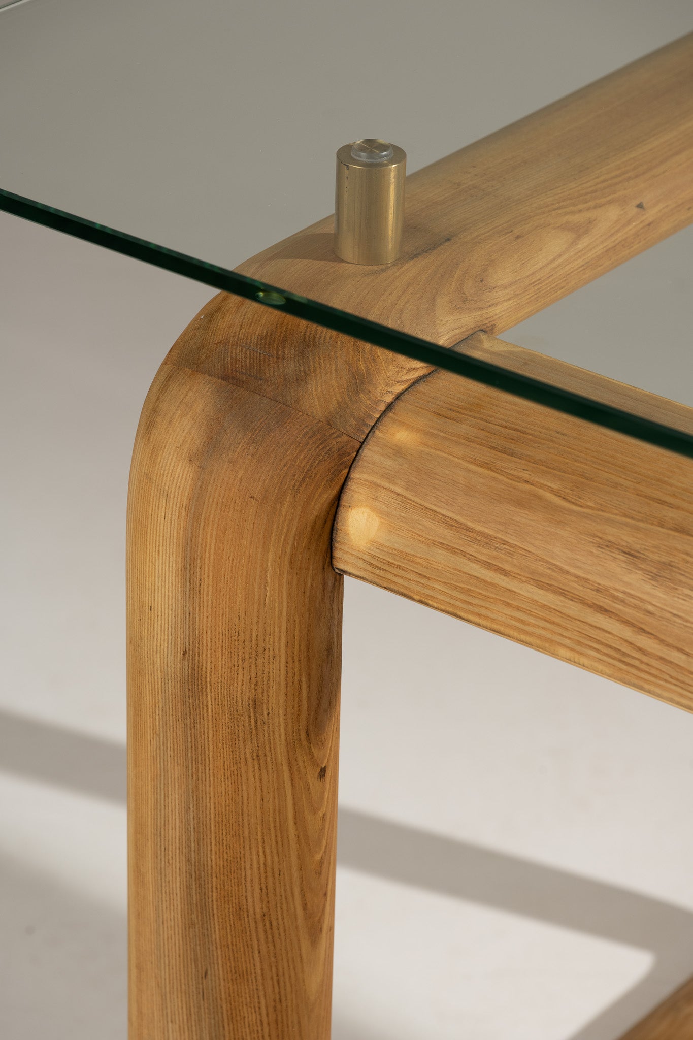 WOOD AND GLASS DESK, BURKHARD VOGTHERR FOR ROSENTHAL, 1980s