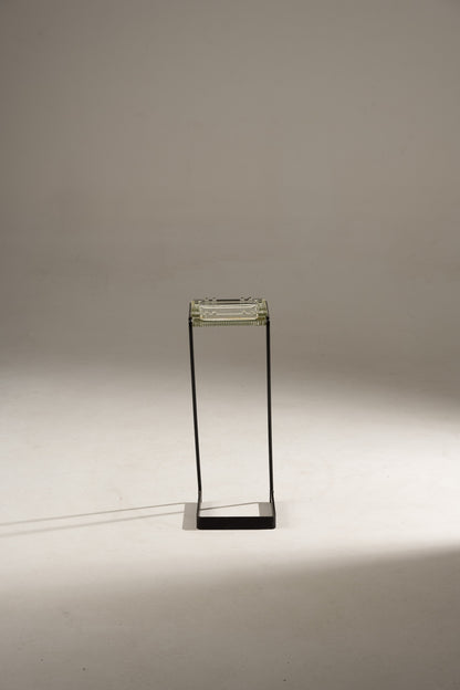 CENDRIER SUR PIED EN FER ET VERRE, 1960s