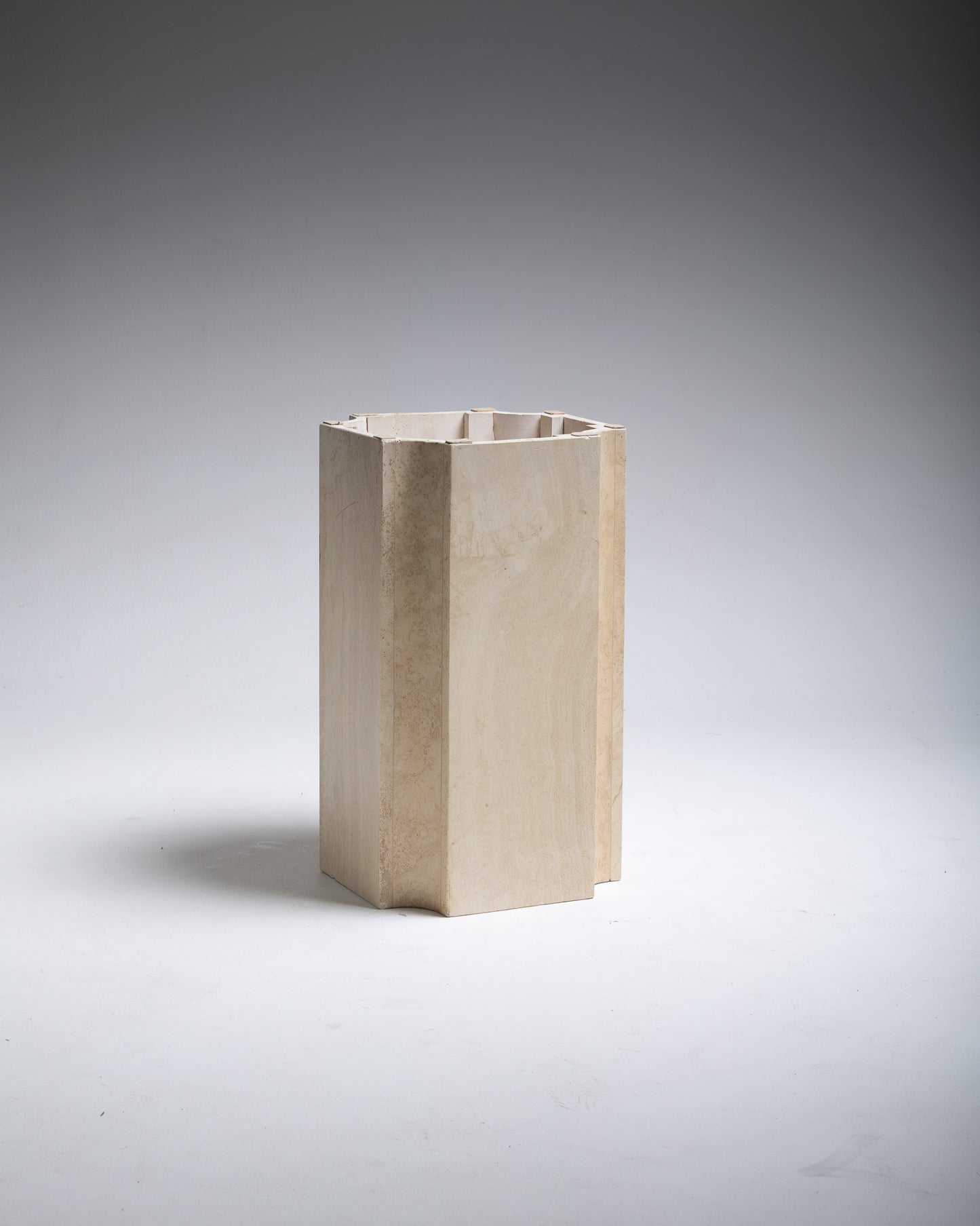 TRAVERTINE TABLE, 1980s