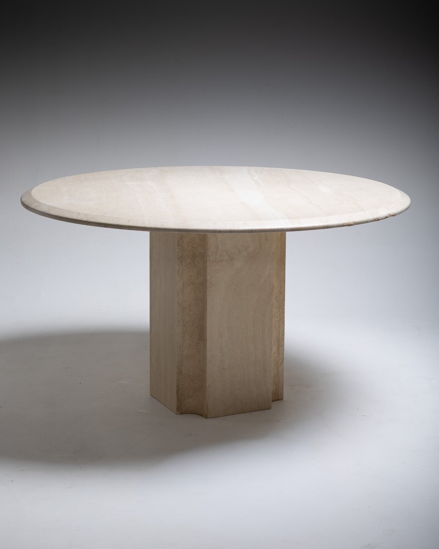 TRAVERTINE TABLE, 1980s