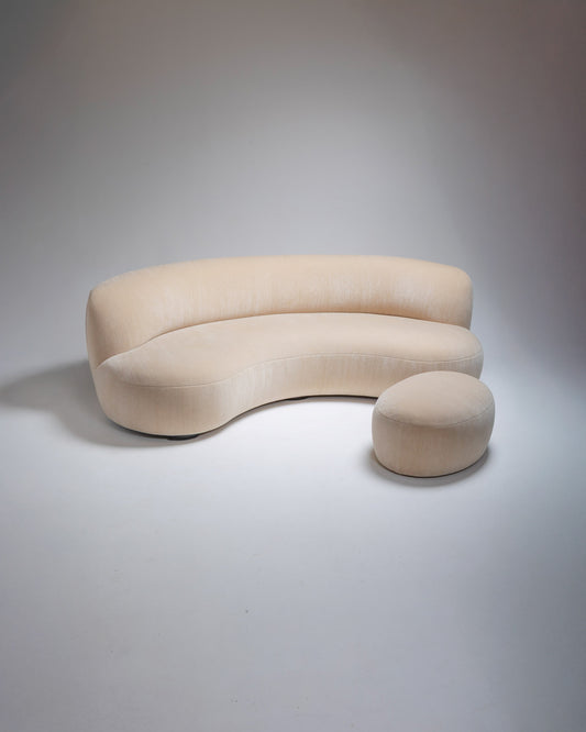SOFA AND POUF, PIERRE AUGUSTIN ROSE