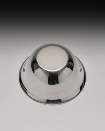 SILVER-PLATED METAL APPETIZER BOWL, 1970s