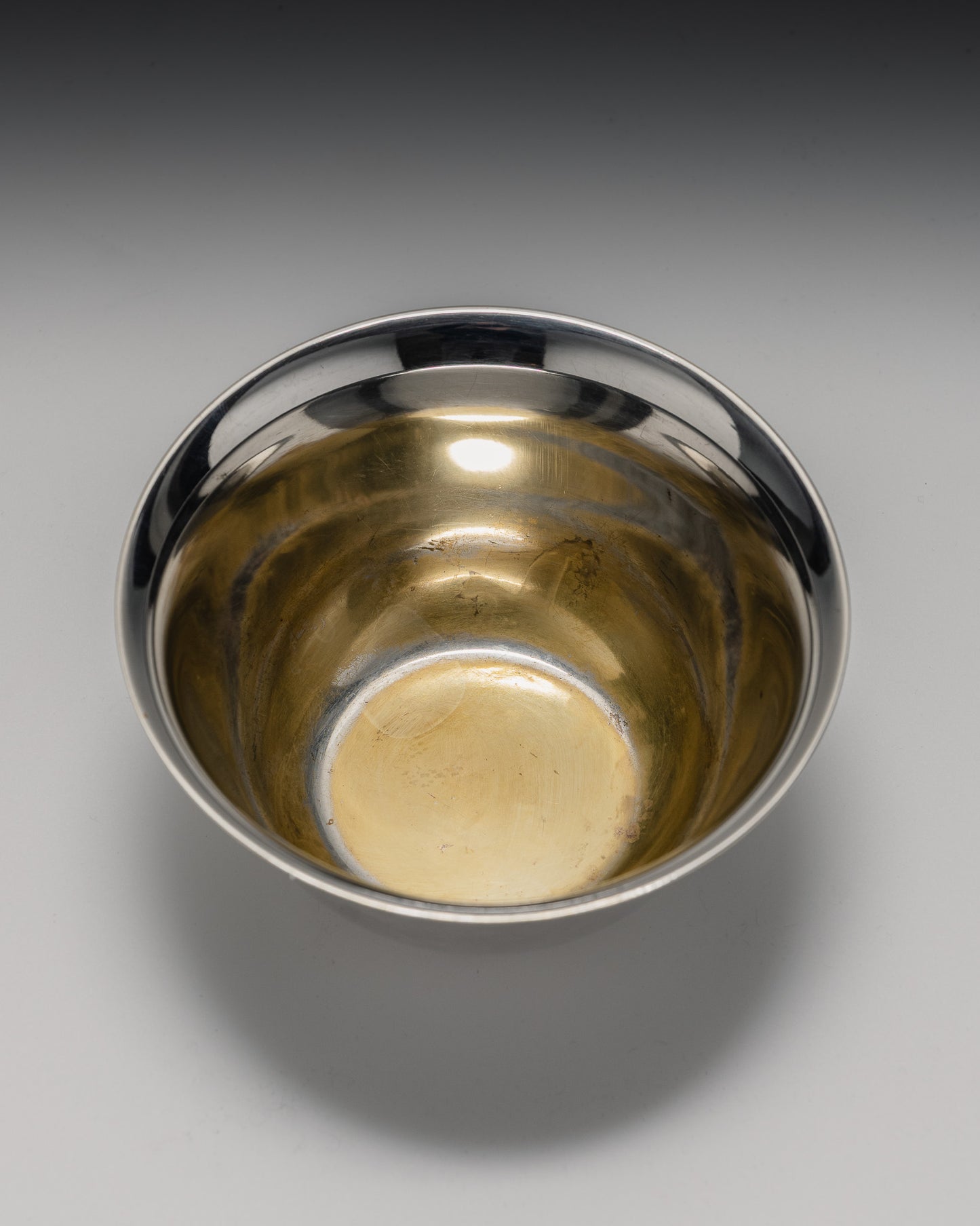 SILVER-PLATED METAL APPETIZER BOWL, 1970s