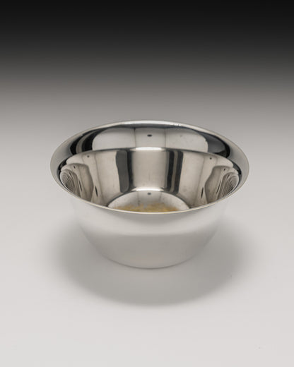 SILVER-PLATED METAL APPETIZER BOWL, 1970s