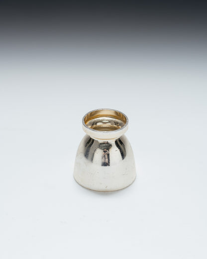 SILVER-PLATED METAL EGG CUP, 1940s