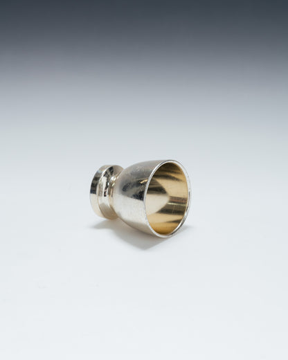 SILVER-PLATED METAL EGG CUP, 1940s