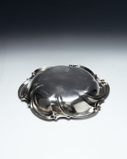 SILVER-PLATED METAL PLATE, 1920s