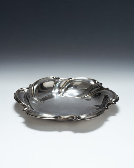 SILVER-PLATED METAL PLATE, 1920s