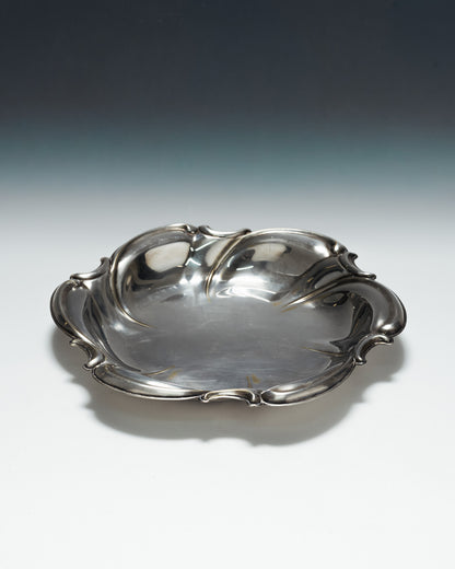 SILVER-PLATED METAL PLATE, 1920s