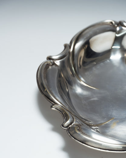 SILVER-PLATED METAL PLATE, 1920s