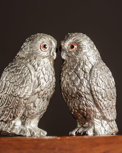 SILVER-PLATED SALT AND PEPPER SHAKER, 1950s