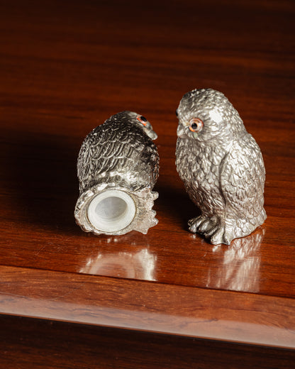 SILVER-PLATED SALT AND PEPPER SHAKER, 1950s