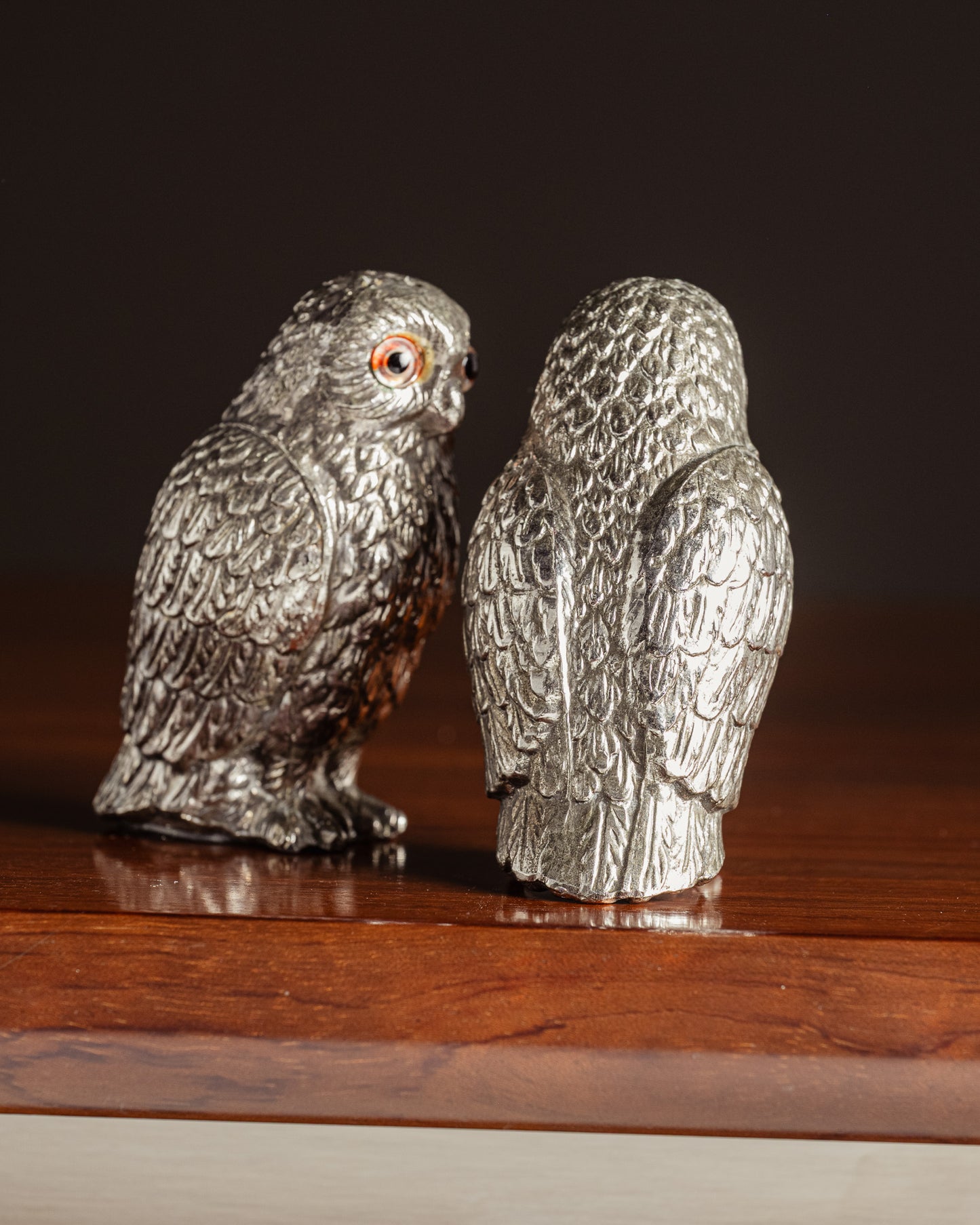 SILVER-PLATED SALT AND PEPPER SHAKER, 1950s