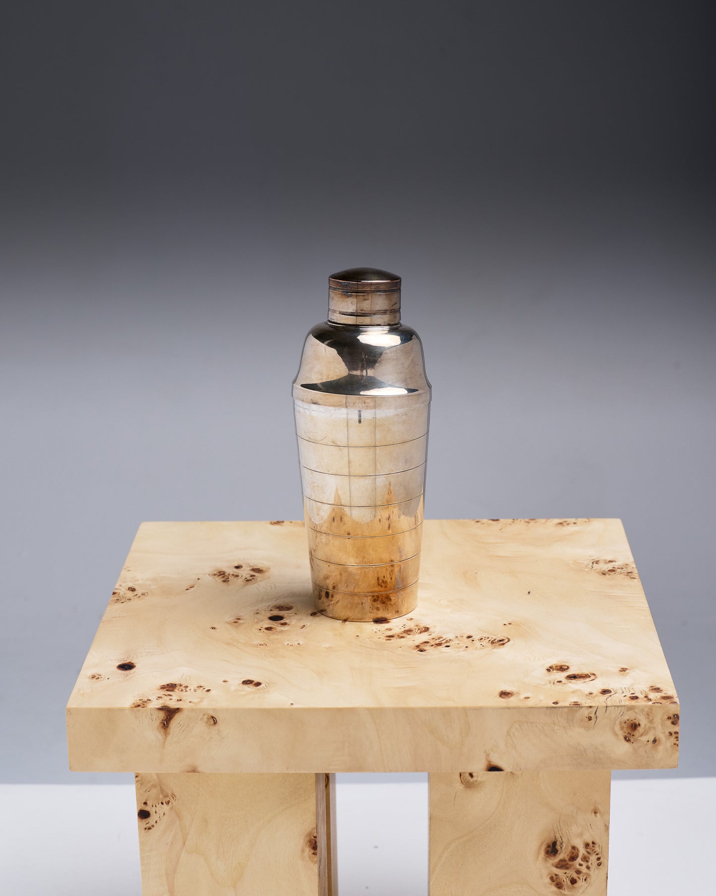 SHAKER EN MÉTAL ARGENTÉ, 1950s