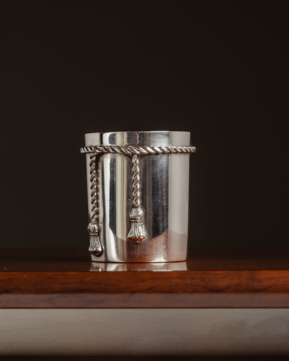 SILVER-PLATED METAL TUMBLER, 1970s