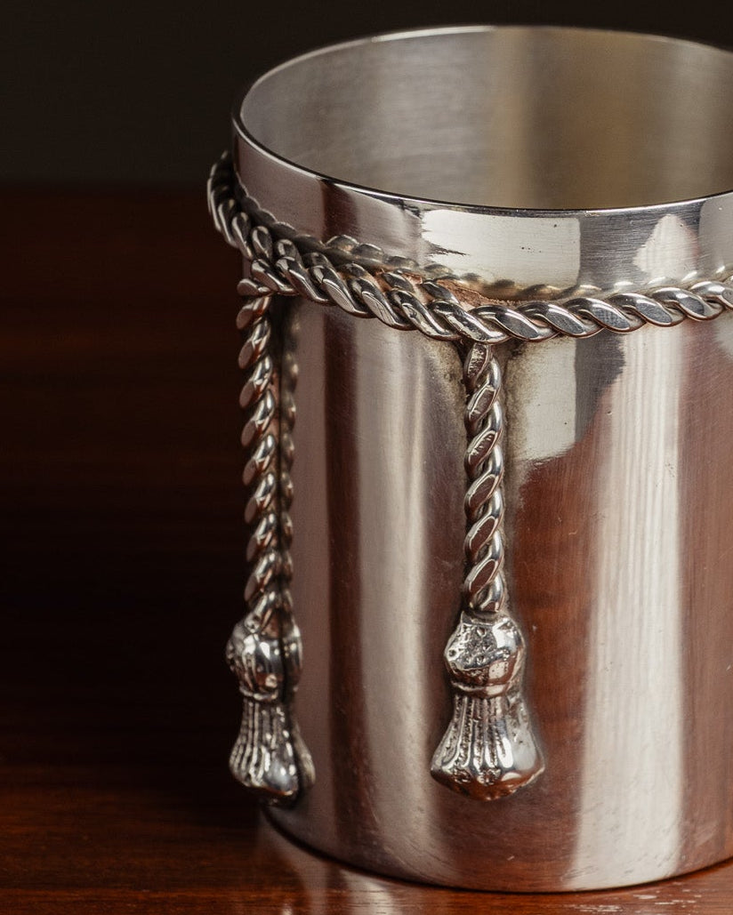 SILVER-PLATED METAL TUMBLER, 1970s