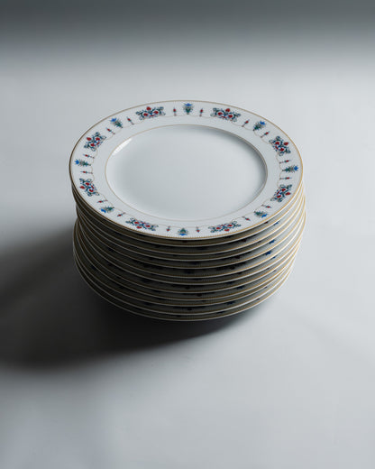 SET OF 12 CISELIO DESSERT PLATES, CHRISTOFLE, 1960s