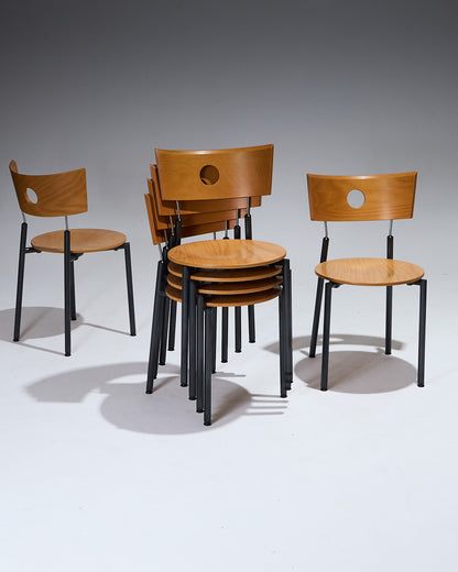 WOODEN CHAIR, KUSCH+CO, 1980s