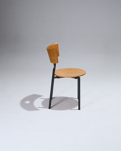 PAIRE DE CHAISES EN BOIS, KUSCH+CO, 1980s