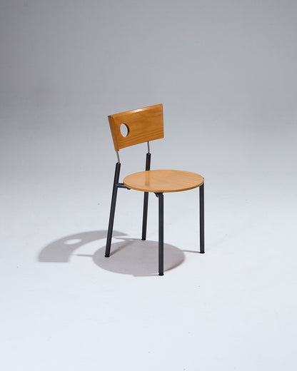 PAIRE DE CHAISES EN BOIS, KUSCH+CO, 1980s