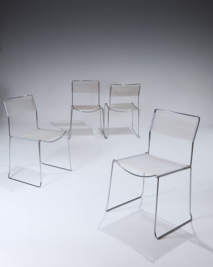 SET OF 4 'SPAGHETTI' CHAIRS, 1970s