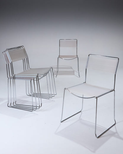 SET OF 4 'SPAGHETTI' CHAIRS, 1970s