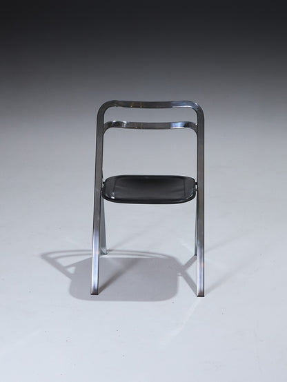SET OF 4 CLIO FOLDING CHAIRS, GIORGIO CATTELAN, CIDUE, 1970s