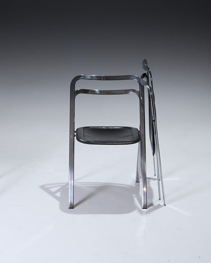 PAIRE DE CHAISES PLIANTES CLIO, GIORGIO CATTELAN, CIDUE, 1970s