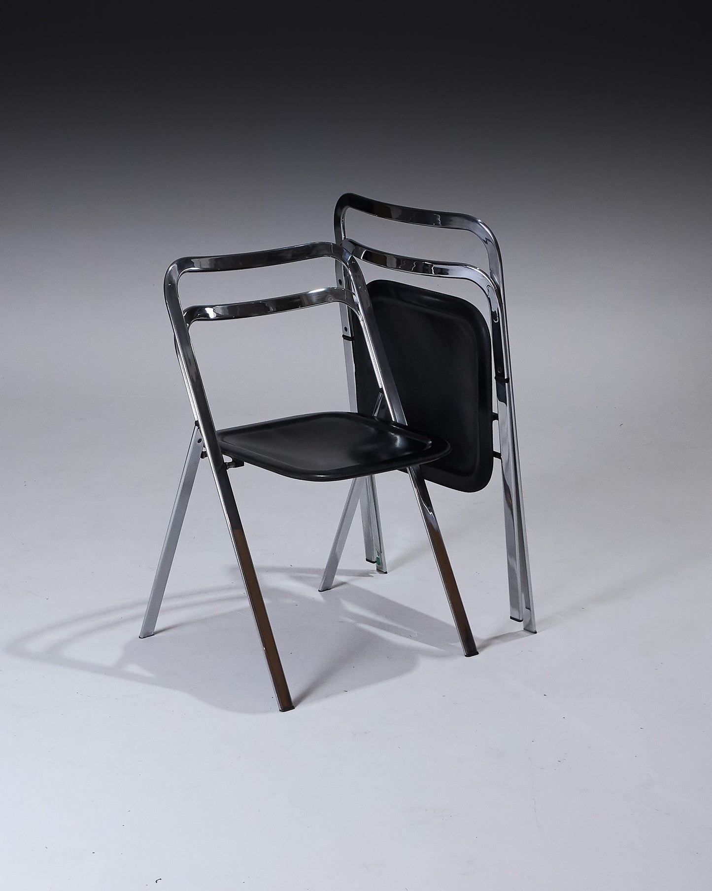 SET OF 4 CLIO FOLDING CHAIRS, GIORGIO CATTELAN, CIDUE, 1970s