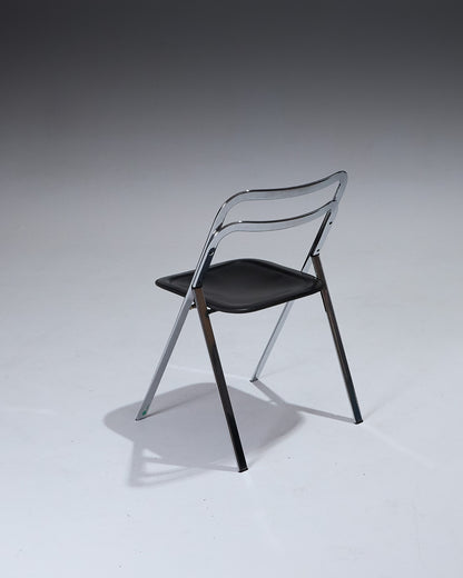 SET OF 4 CLIO FOLDING CHAIRS, GIORGIO CATTELAN, CIDUE, 1970s