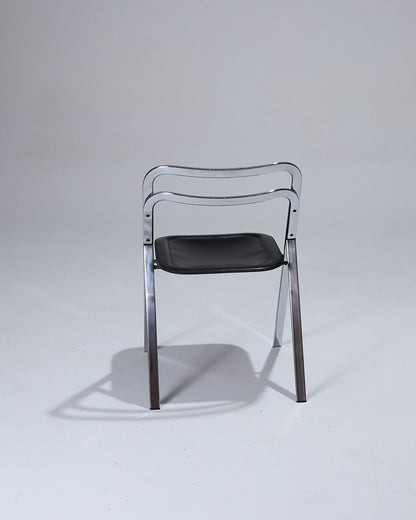 SET OF 4 CLIO FOLDING CHAIRS, GIORGIO CATTELAN, CIDUE, 1970s