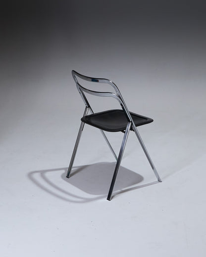SET OF 4 CLIO FOLDING CHAIRS, GIORGIO CATTELAN, CIDUE, 1970s