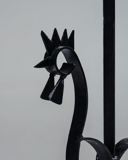 WROUGHT IRON ROOSTER FLOOR LAMP, 1950s