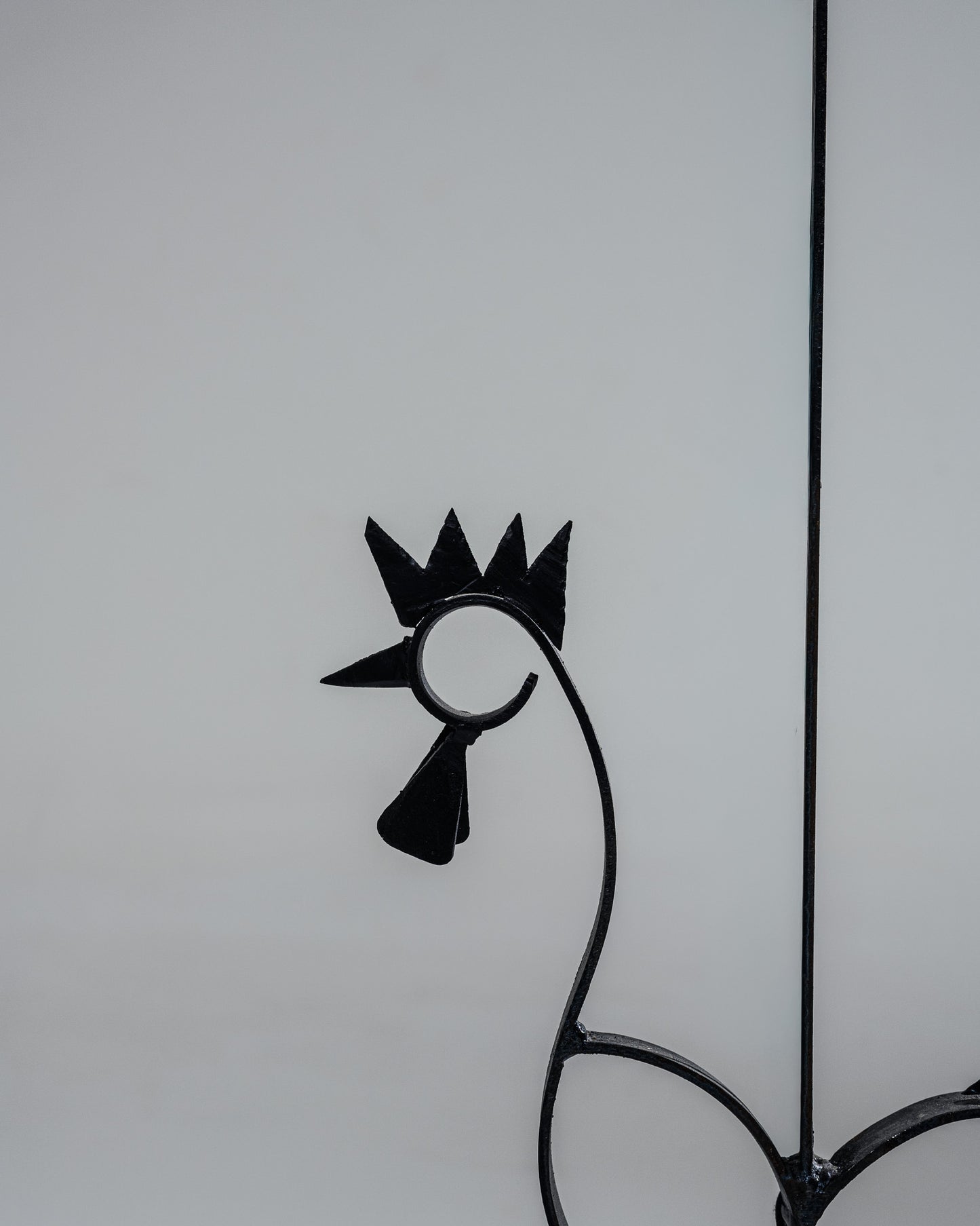 WROUGHT IRON ROOSTER FLOOR LAMP, 1950s