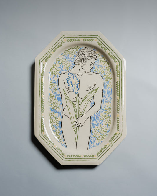 OCTAGONAL CERAMIC PLATE, ELDAROV.T