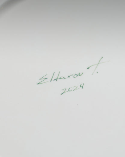 HANDCRAFTED CERAMIC PLATE, ELDAROV.T