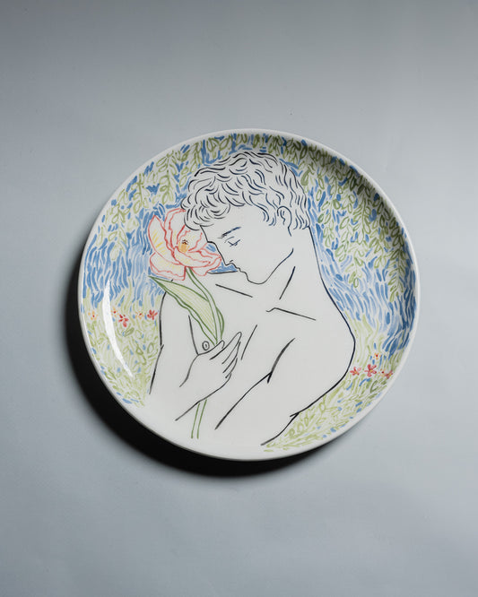 HANDCRAFTED CERAMIC PLATE, ELDAROV.T