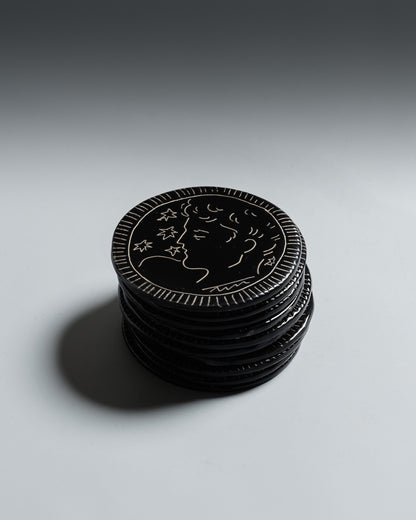 HANDCRAFTED CERAMIC COASTERS, ELDAROV.T