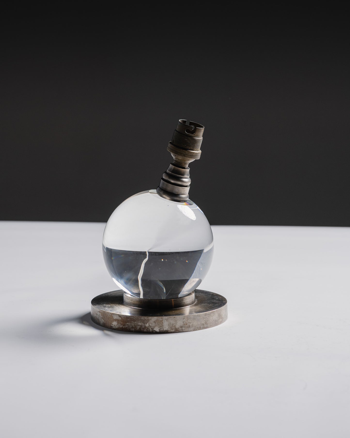 LAMPE À POSER EN CRISTAL, JACQUES ADNET, 1930s