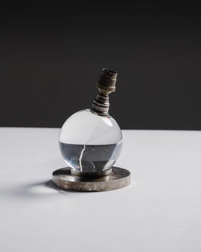 LAMPE À POSER EN CRISTAL, JACQUES ADNET, 1930s