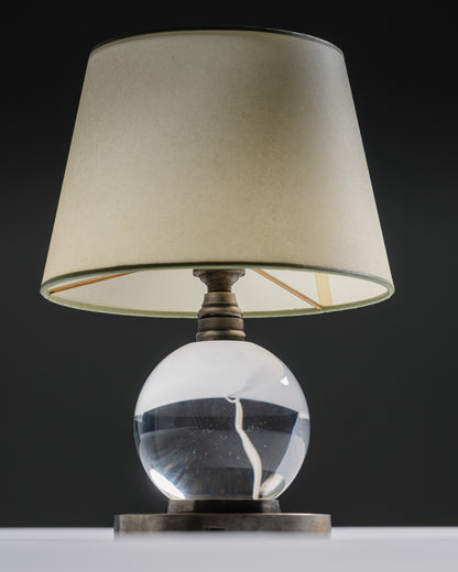 LAMPE À POSER EN CRISTAL, JACQUES ADNET, 1930s