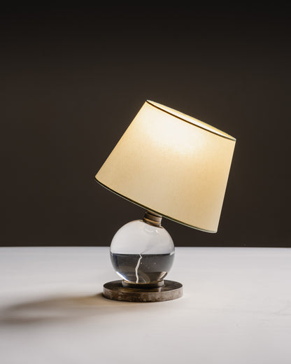 LAMPE À POSER EN CRISTAL, JACQUES ADNET, 1930s