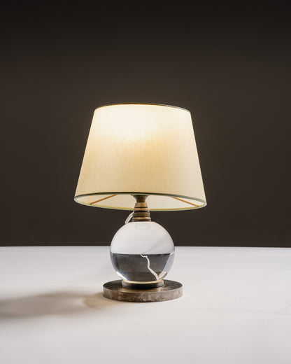 LAMPE À POSER EN CRISTAL, JACQUES ADNET, 1930s