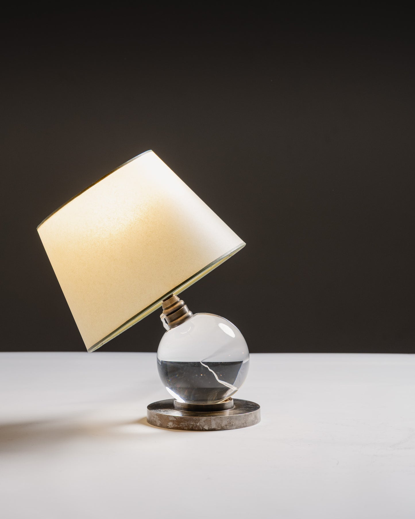 LAMPE À POSER EN CRISTAL, JACQUES ADNET, 1930s