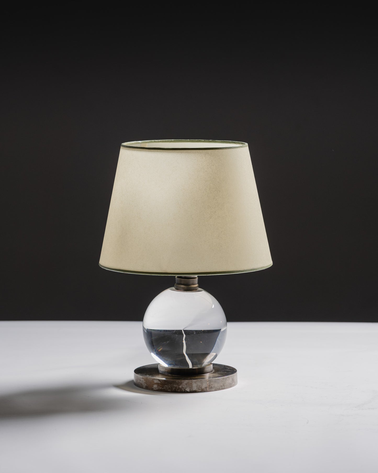 LAMPE À POSER EN CRISTAL, JACQUES ADNET, 1930s