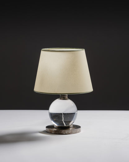 LAMPE À POSER EN CRISTAL, JACQUES ADNET, 1930s