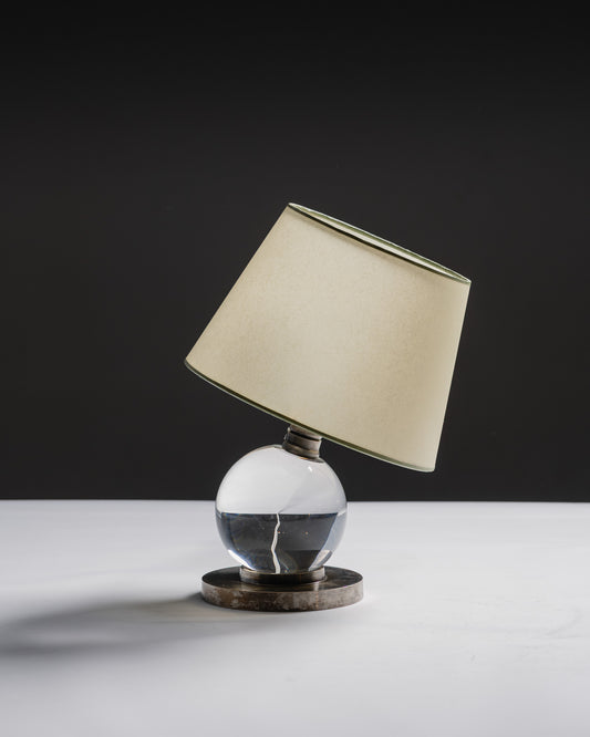 LAMPE À POSER EN CRISTAL, JACQUES ADNET, 1930s