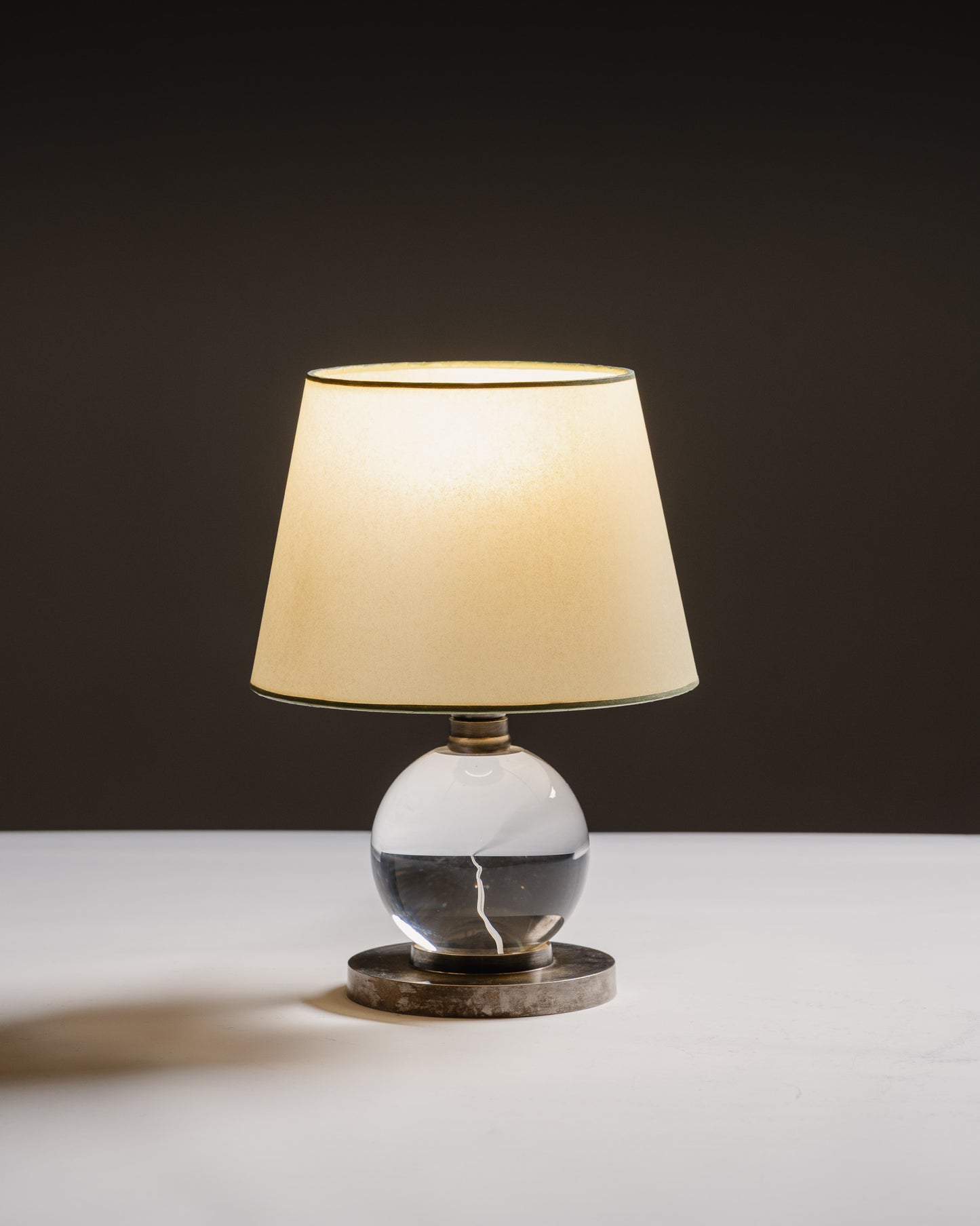 LAMPE À POSER EN CRISTAL, JACQUES ADNET, 1930s