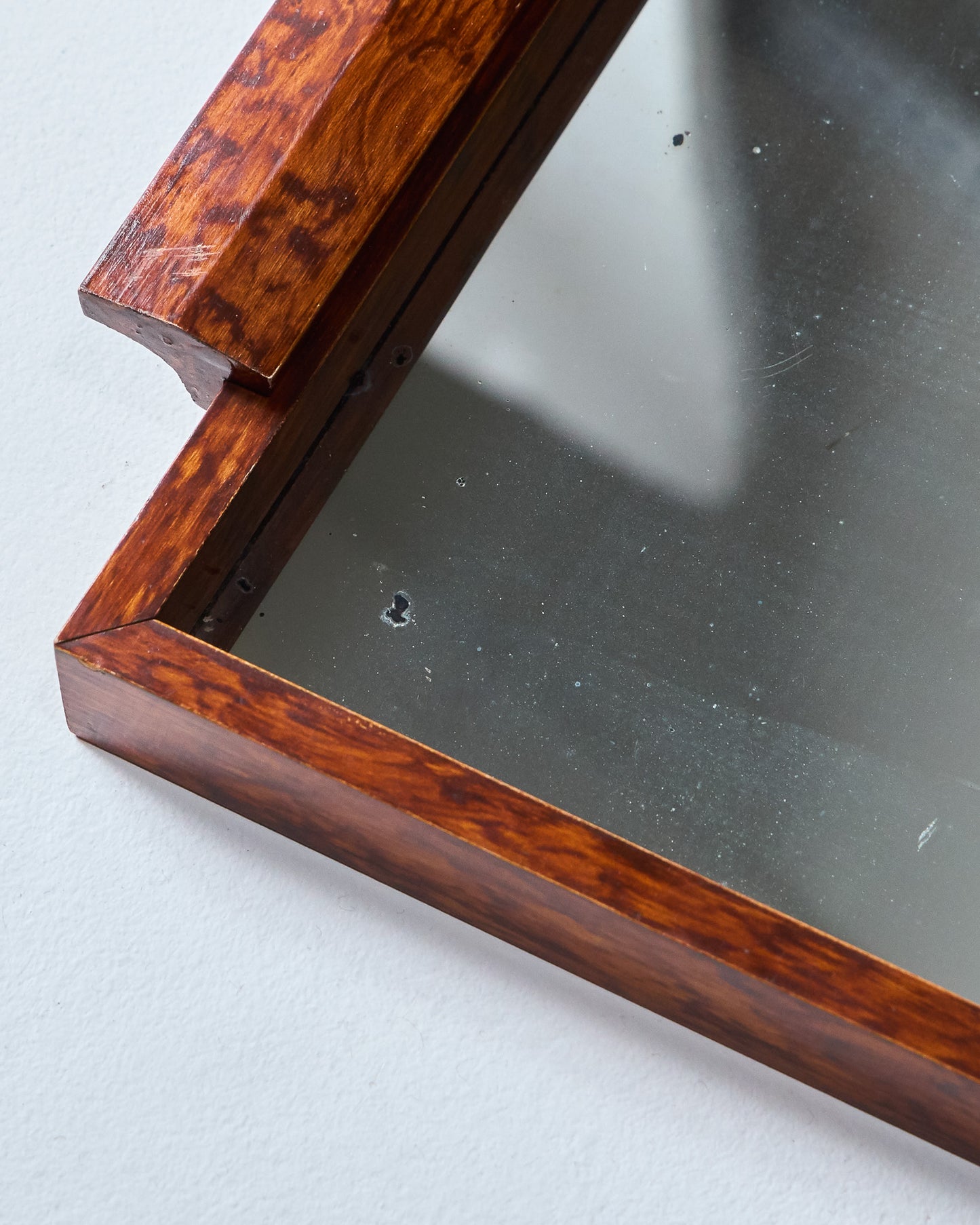 MIRROR AND BURRY WOOD TABLETOP, 1970s