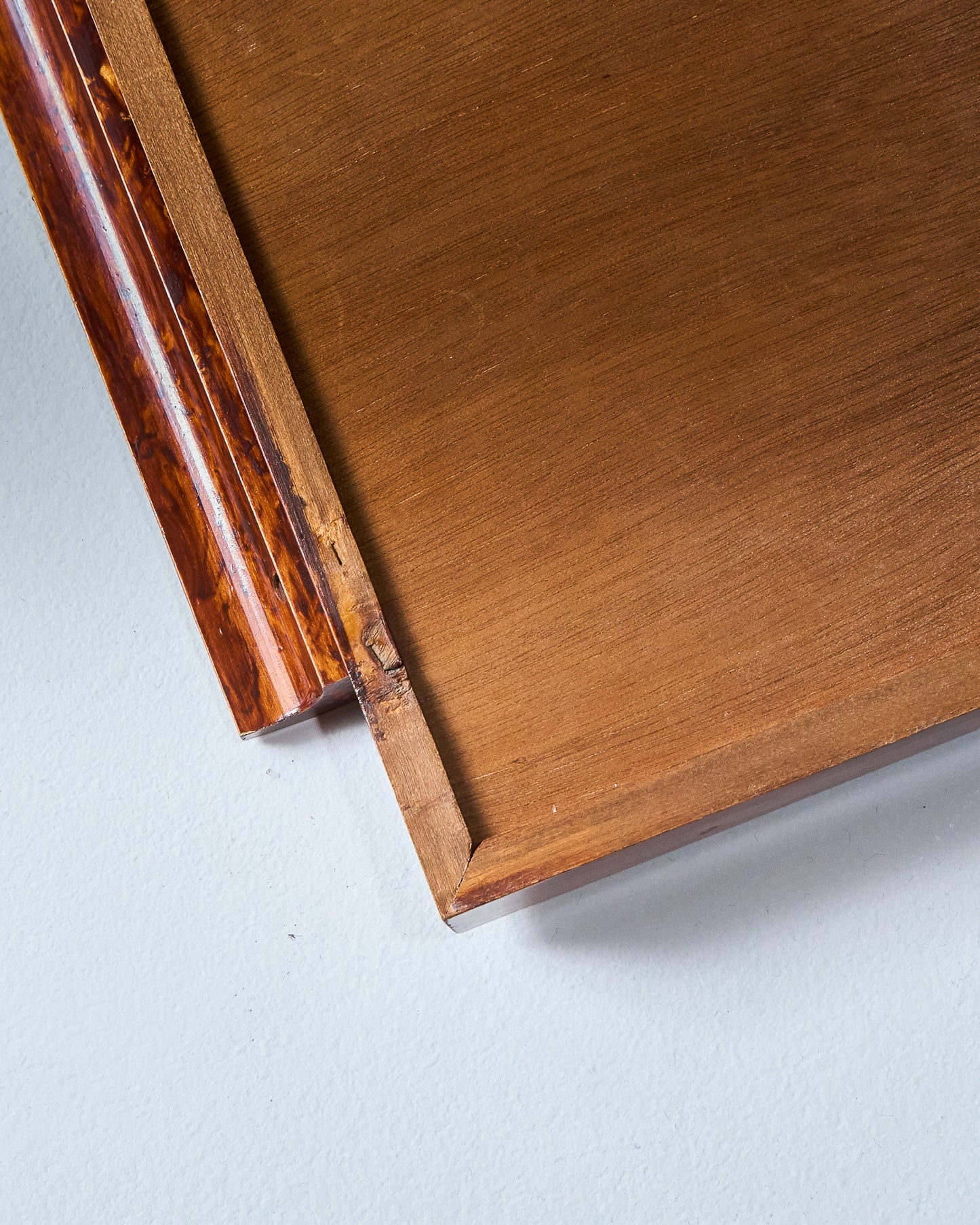 MIRROR AND BURRY WOOD TABLETOP, 1970s